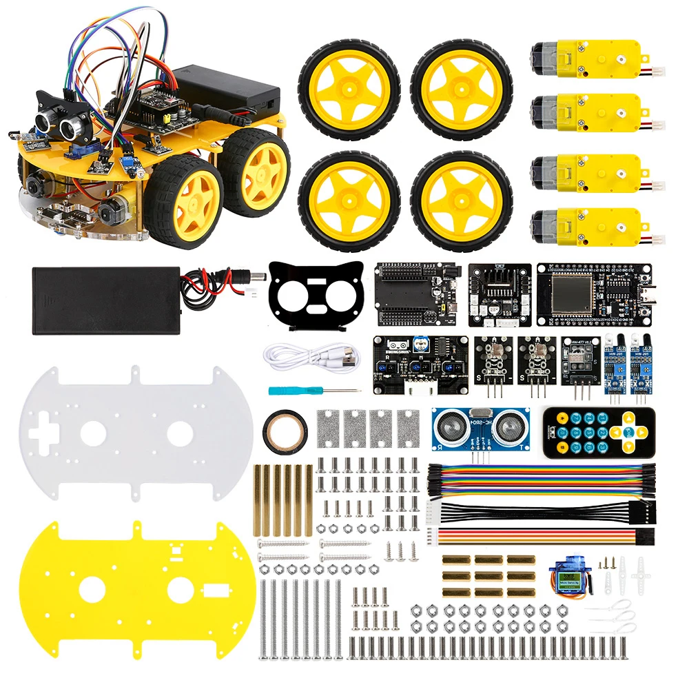 WiFi Multifunction 4WD Smart Robot Car Kit ESP32 for Arduino (without Battery) - Image 3