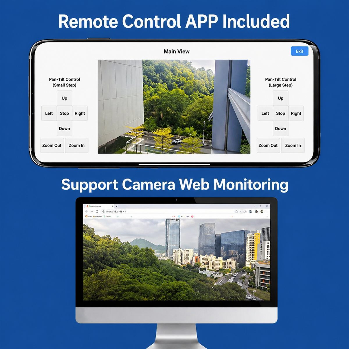ESP32 Vision Gimbal Blue remote control app